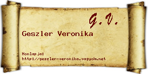 Geszler Veronika névjegykártya